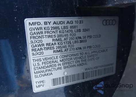 2024 Audi Q7 Premium Plus 55 Tfsi Quattro Tiptronic z USA, uszkodzony, nr VIN WA1LXBF70RD006082